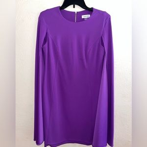 Purple Calvin Klein cape dress size 6.